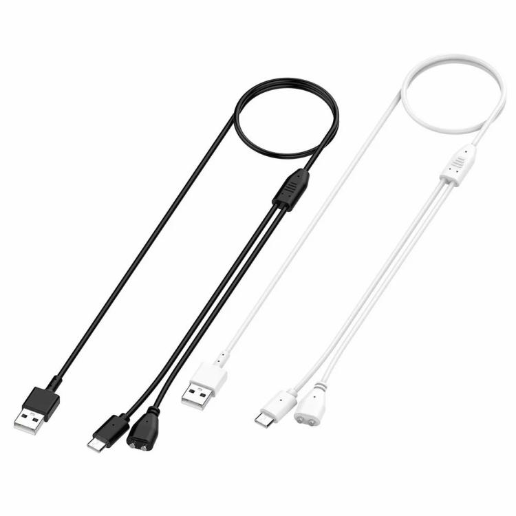 2-in-1 Magnetic Charging and USB C Cable for Delupe/Yawpet Dog Training Collar  |  Wearable Devices Consumer Electronics Black/White