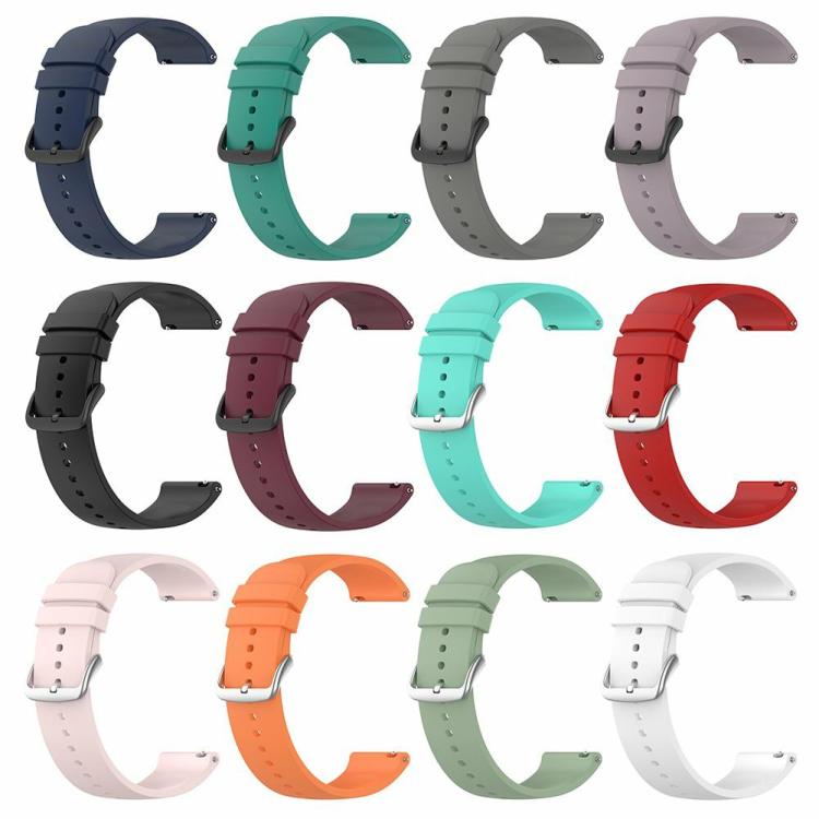 20mm Silicone Strap for Galaxy Watch 4 Classic Active Band Bracelet  |  Wearable Devices Consumer Electronics Midnight Blue/Pine Green/Dark Gray/Black/Red/Light Pink/Ice Lake Green/White/Roland Purple/Wine Red/Lake Blue/Orange