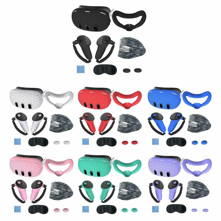 7pcs Accessories Set Anti-Scratch VR Protective Cover Anti-Fall for Meta Quest 3  |  VR & AR Equipment Consumer Electronics Blue/Pink/Green/Black/White/Red/Purple