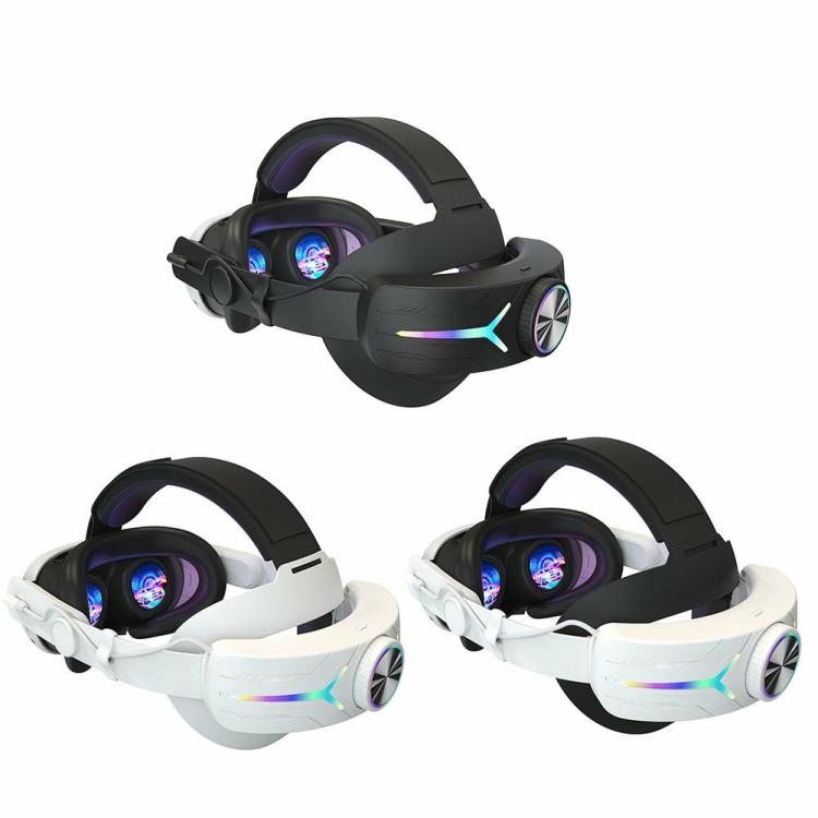 Adjustable VR Head Strap RGB LED Backlight 8000mAh Rechargeable for Meta Quest 3  |  VR & AR Equipment Consumer Electronics Black/White/Dark Grey