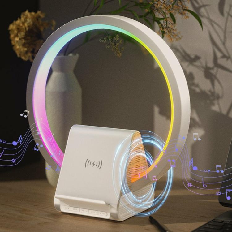 Bluetooth-compatible Speaker 15W Wireless Fast Charging Dock with RGB Lamps  |  Smart Home Consumer Electronics Smart Home