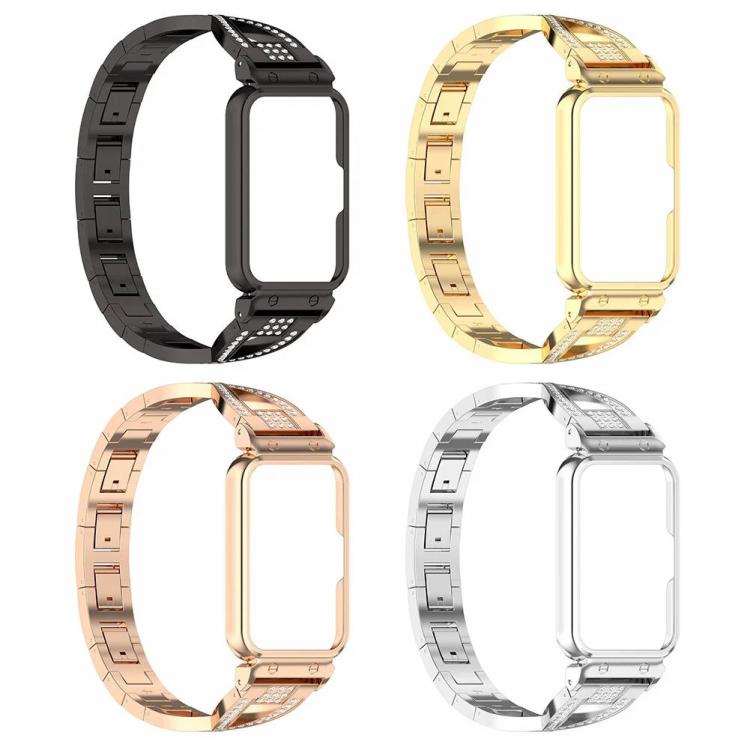 Case+Band Stainless Steel Sport Replacement Watch Strap for Samsung Galaxy Fit 3  |  Wearable Devices Consumer Electronics Black/Gold/Rose Gold/Silver