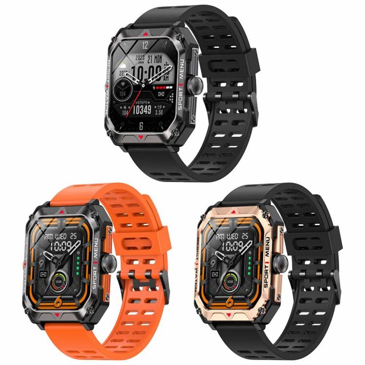 Fitness Tracker Watches HD Touch Screen Compatible for iOS Android Steps Tracker  |  Wearable Devices Consumer Electronics Black/Orange