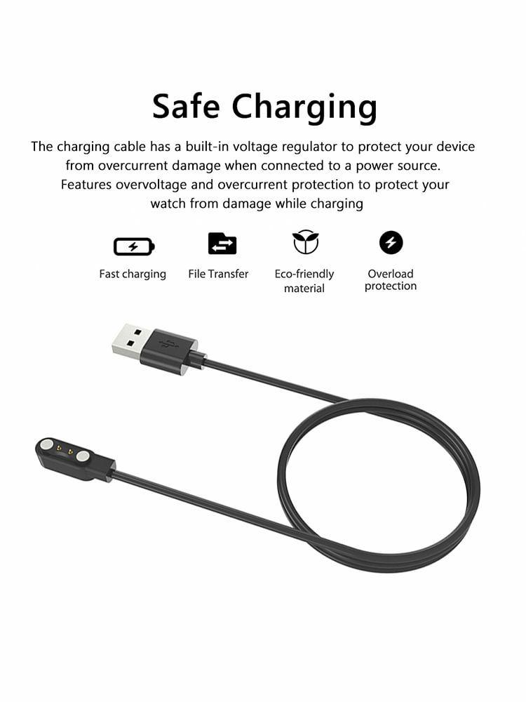 Magnetic Fast Charging Cable 1M USB 2 Pin Charging Cord for COLMI I30 Smartwatch  |  Wearable Devices Consumer Electronics Wearable Devices