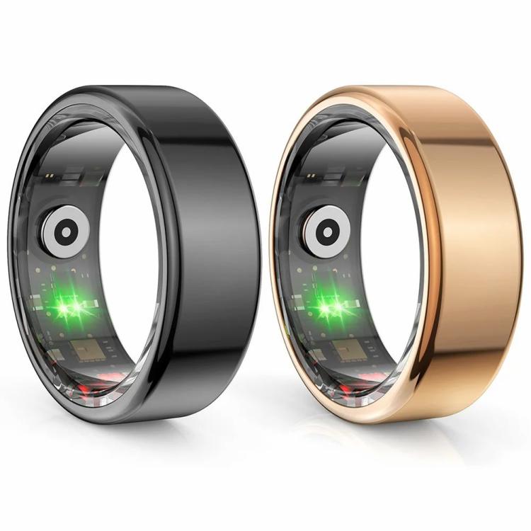 R02 Smart Ring Blood Oxygen Tracker IP68 & 5ATM Waterproof for Android for IOS  |  Wearable Devices Consumer Electronics Black/Gold