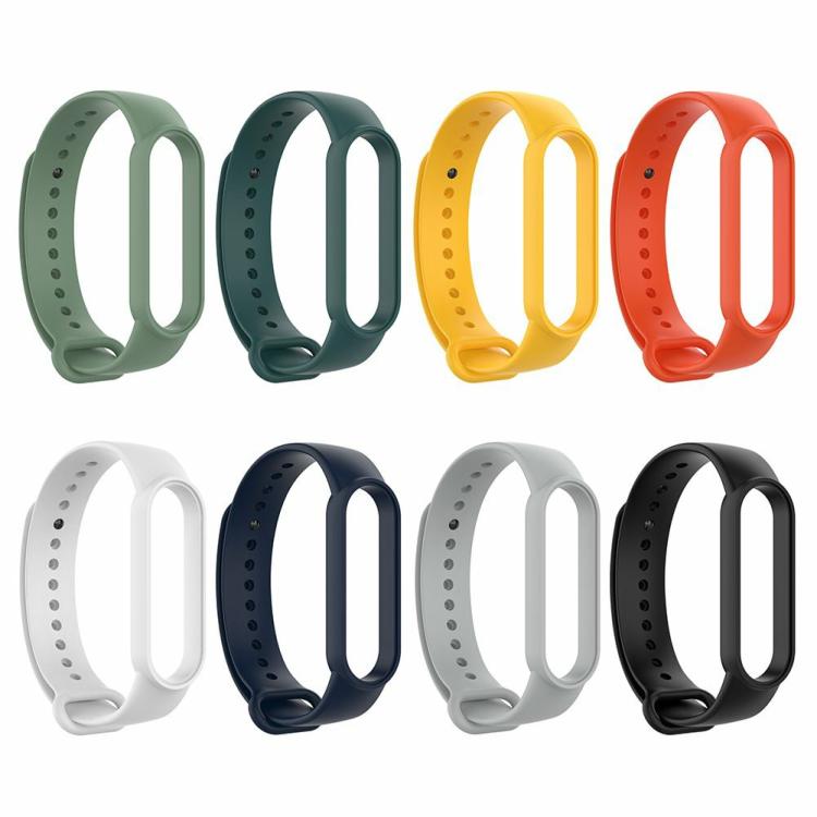 Silicone Smart Watch Strap Replace Wrist Band for Mi Band 6/6 NFC/5/5 NFC  |  Wearable Devices Consumer Electronics Deep Green/Orange/Light Green/Yellow/White/Grey/Black