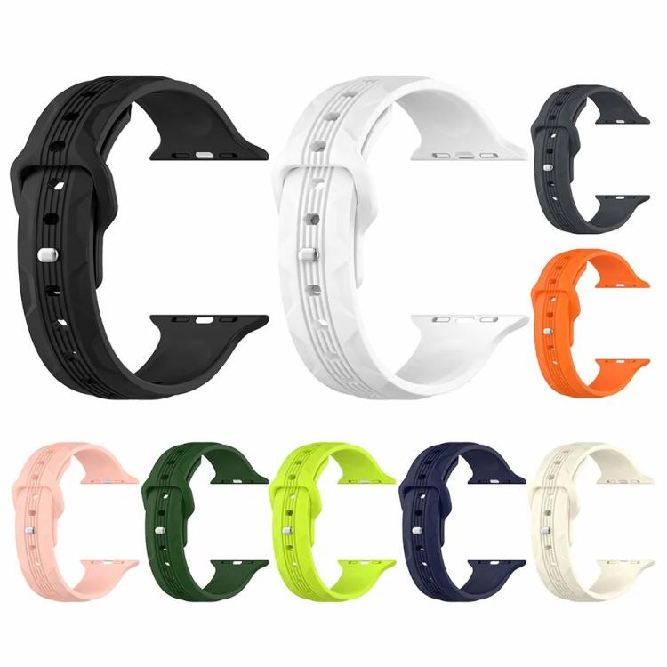 Silicone Strap Replacement Sport Watchband for Apple Watch 1/2/3/4/5/6/7/SE/8  |  Wearable Devices Consumer Electronics Orange/Pink/Green/Black/Army Green/Blue/White/Grey/Beige