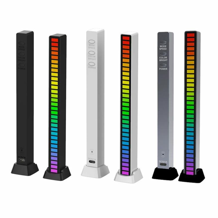 USB Powered/Rechargeable APP Sound Control Light RGB 32 LED Pickup Lamp Bar  |  Smart Home Consumer Electronics Black