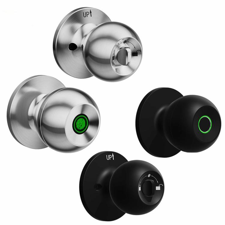 Smart Door Knob Fingerprint Door Lock with Keys TUYA App Control for Home Indoor  |  Security & Protection Consumer Electronics Black/Silver